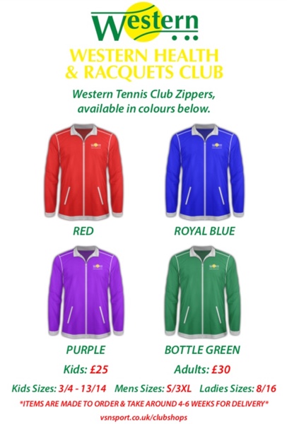 Western Tennis Club Zipper products
